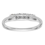 14K White Gold 5-Stone Shared Prong 1/4 carat Complete Round Diamond Band