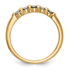 14K White Gold 5-Stone Channel-set (Holds 5-2.3mm Round) Diamond Band Mounting