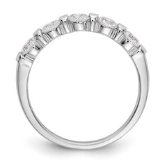 14K White Gold 5-Stone Channel-set (Holds 5-3.4mm Round) Diamond Band Mounting