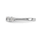 14K White Gold 5-Stone Channel-set (Holds 5-3.4mm Round) Diamond Band Mounting