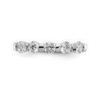 14K White Gold 5-Stone Channel-set (Holds 5-3.4mm Round) Diamond Band Mounting