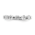 14K White Gold 5-Stone Channel-set 3/4 carat Complete Round Diamond Band