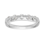 14K White Gold 5-Stone Channel-set (Holds 5-3.4mm Round) Diamond Band Mounting