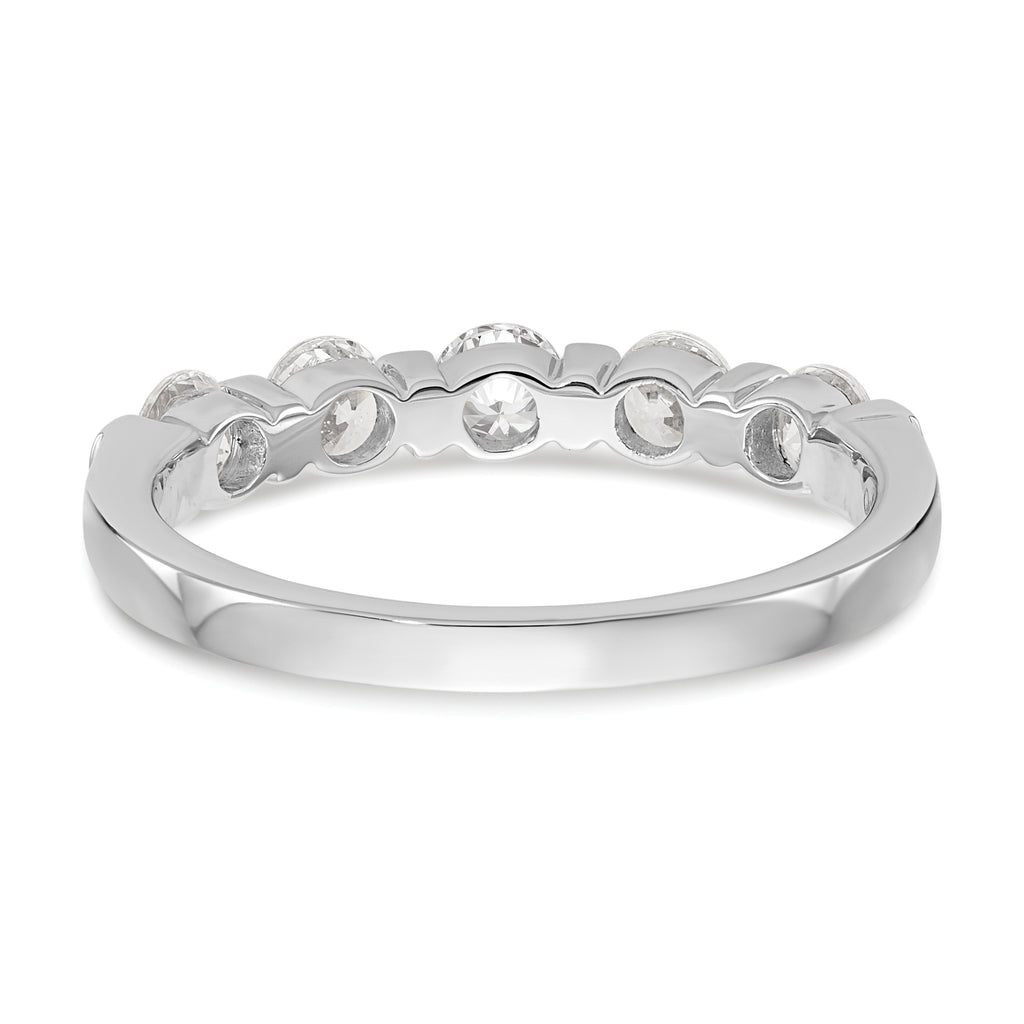 14K White Gold 5-Stone Channel-set 3/4 carat Complete Round Diamond Band