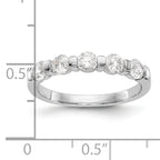 14K White Gold 5-Stone Channel-set 3/4 carat Complete Round Diamond Band