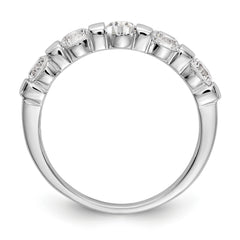 14K White Gold 5-Stone Channel-set 1 carat Complete Round Diamond Band - 7