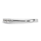 14K White Gold 5-Stone Shared Prong 1/3 carat Complete Round Diamond Band