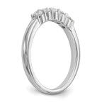 14K White Gold 5-Stone Shared Prong 1/3 carat Complete Round Diamond Band