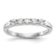 14K White Gold 5-Stone Shared Prong 1/3 carat Complete Round Diamond Band