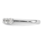 14K White Gold 5-Stone Shared Prong 5/8 carat Complete Round Diamond Band