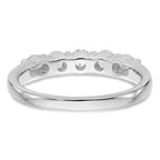 14K White Gold 5-Stone Shared Prong 5/8 carat Complete Round Diamond Band