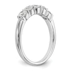 14K White Gold 5-Stone Shared Prong 5/8 carat Complete Round Diamond Band