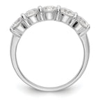 14K White Gold 5-Stone Shared Prong 1.65 carat Complete Round Diamond Band