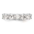 14K White Gold 5-Stone Shared Prong 1.65 carat Complete Round Diamond Band