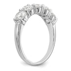 14K White Gold 5-Stone Shared Prong 1.65 carat Complete Round Diamond Band