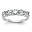 14K White Gold 5-Stone Shared Prong 1.65 carat Complete Round Diamond Band