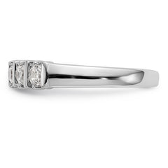 14K White Gold 5-Stone Prong-set (Holds 5-2.1mm Round) Diamond Band Mounting - 7