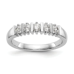 14K White Gold 5-Stone Prong-set (Holds 5-2.1mm Round) Diamond Band Mounting - 7