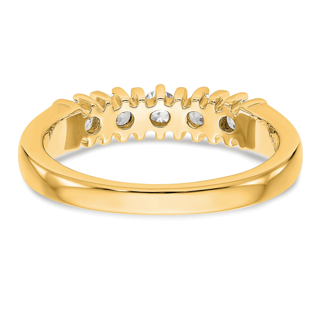 14K Yellow Gold 5-Stone Diamond Band