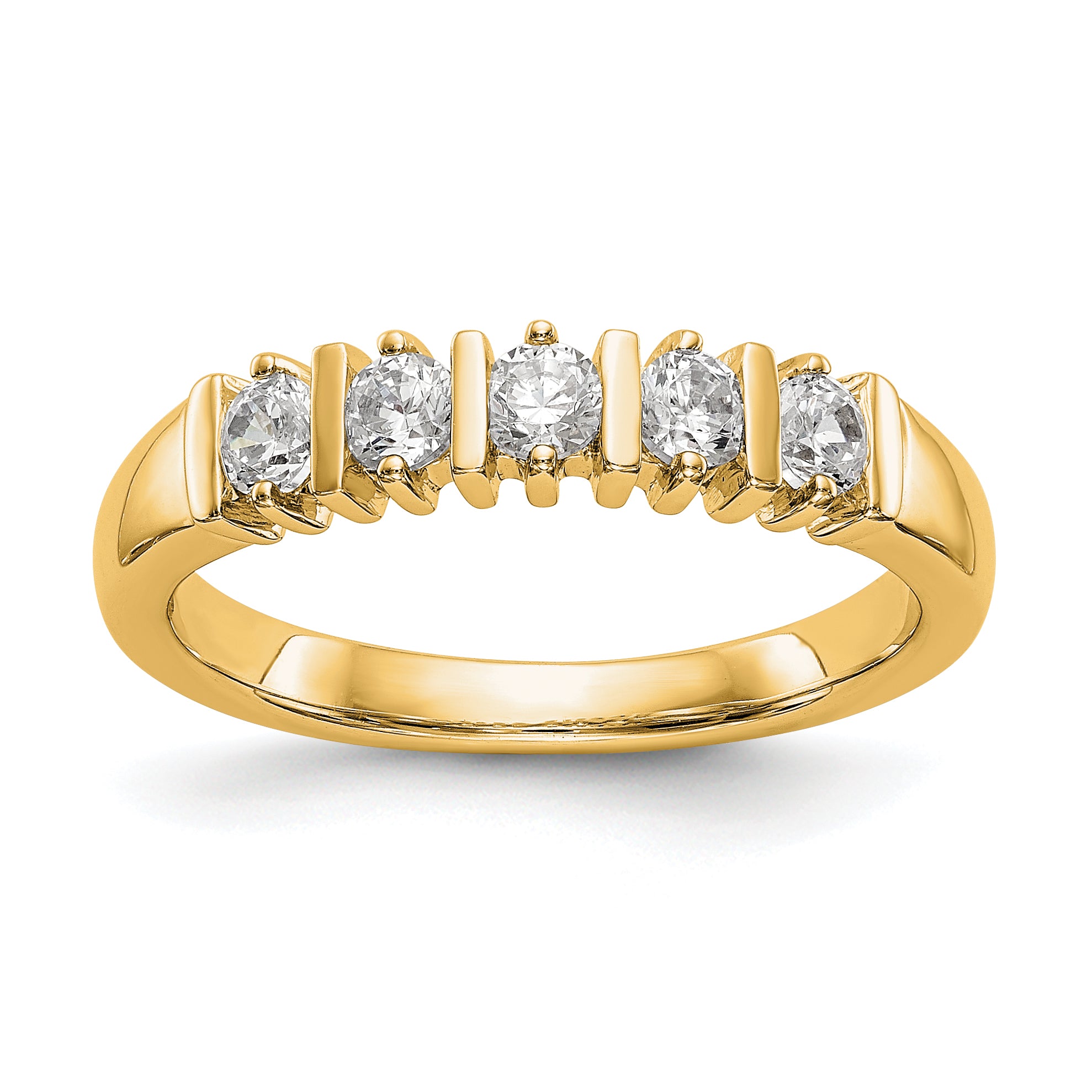 14K Yellow Gold 5-Stone Diamond Band Main image