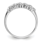 14K White Gold 5-Stone Prong-set 1/2 carat Complete Round Diamond Band