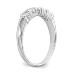 14K White Gold 5-Stone Prong-set 1/2 carat Complete Round Diamond Band
