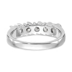 14K White Gold 5-Stone Prong-set 3/4 carat Complete Round Diamond Band