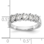 14K White Gold 5-Stone Prong-set 3/4 carat Complete Round Diamond Band