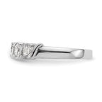 14K White Gold 5-Stone Prong-set 1 carat Complete Round Diamond Band