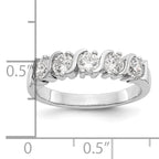 14K White Gold 5-Stone Prong-set 1 carat Complete Round Diamond Band
