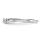 14K White Gold 5-Stone Shared Prong 1/3 carat Round Complete Diamond Band