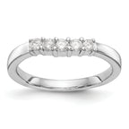14K White Gold 5-Stone Shared Prong 1/3 carat Round Complete Diamond Band
