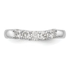 14K White Gold 5-Stone Shared Prong 1/2 carat Round Complete Diamond Band