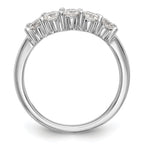 14K White Gold 5-Stone Shared Prong 3/4 carat Round Complete Diamond Band
