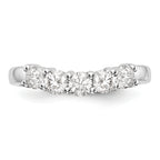 14K White Gold 5-Stone Shared Prong 3/4 carat Round Complete Diamond Band