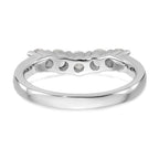 14K White Gold 5-Stone Shared Prong 3/4 carat Round Complete Diamond Band