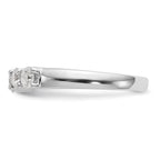 14K White Gold 5-Stone Shared Prong 7/8 carat Round Complete Diamond Band