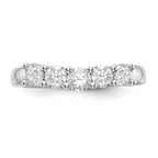 14K White Gold 5-Stone Shared Prong 7/8 carat Round Complete Diamond Band