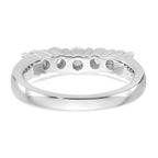 14K White Gold 5-Stone Shared Prong 7/8 carat Round Complete Diamond Band