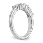 14K White Gold 5-Stone Shared Prong 7/8 carat Round Complete Diamond Band