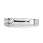 14K White Gold 6-Stone 3/4 carat Round Diamond Complete Channel Band