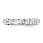 14K White Gold 7-Stone Shared Prong 1 carat Complete Princess Diamond Band