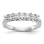 14K White Gold 7-Stone Shared Prong 1 carat Complete Princess Diamond Band