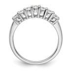 14K White Gold 7-Stone Shared Prong 1/2 carat Complete Round Diamond Band