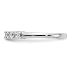 14K White Gold 7-Stone Shared Prong 1/2 carat Complete Round Diamond Band