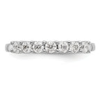 14K White Gold 7-Stone Shared Prong 1/2 carat Complete Round Diamond Band