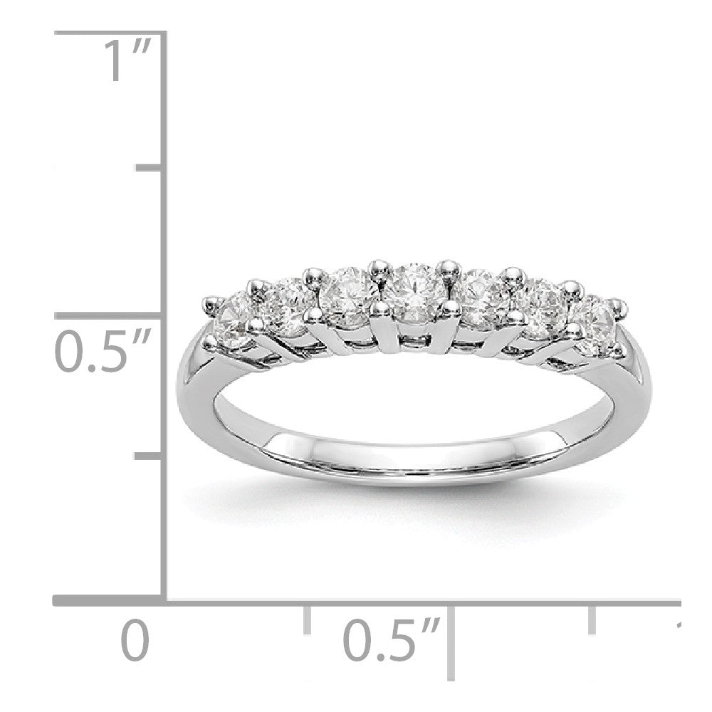 14K White Gold 7-Stone Diamond Band