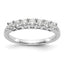 14K White Gold 7-Stone Shared Prong 1/2 carat Complete Round Diamond Band