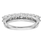 14K White Gold 7-Stone Shared Prong 3/4 carat Complete Round Diamond Band