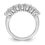 14K White Gold 7-Stone Shared Prong 1 carat Complete Round Diamond Band